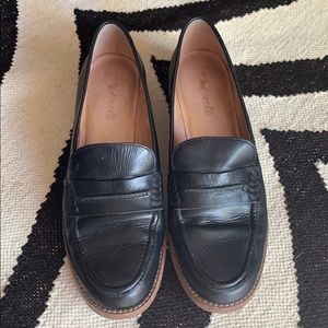 Madewell Black Leather Loafers